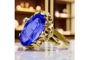 14K Yellow gold Sapphire Ring Vintage vrc134y
